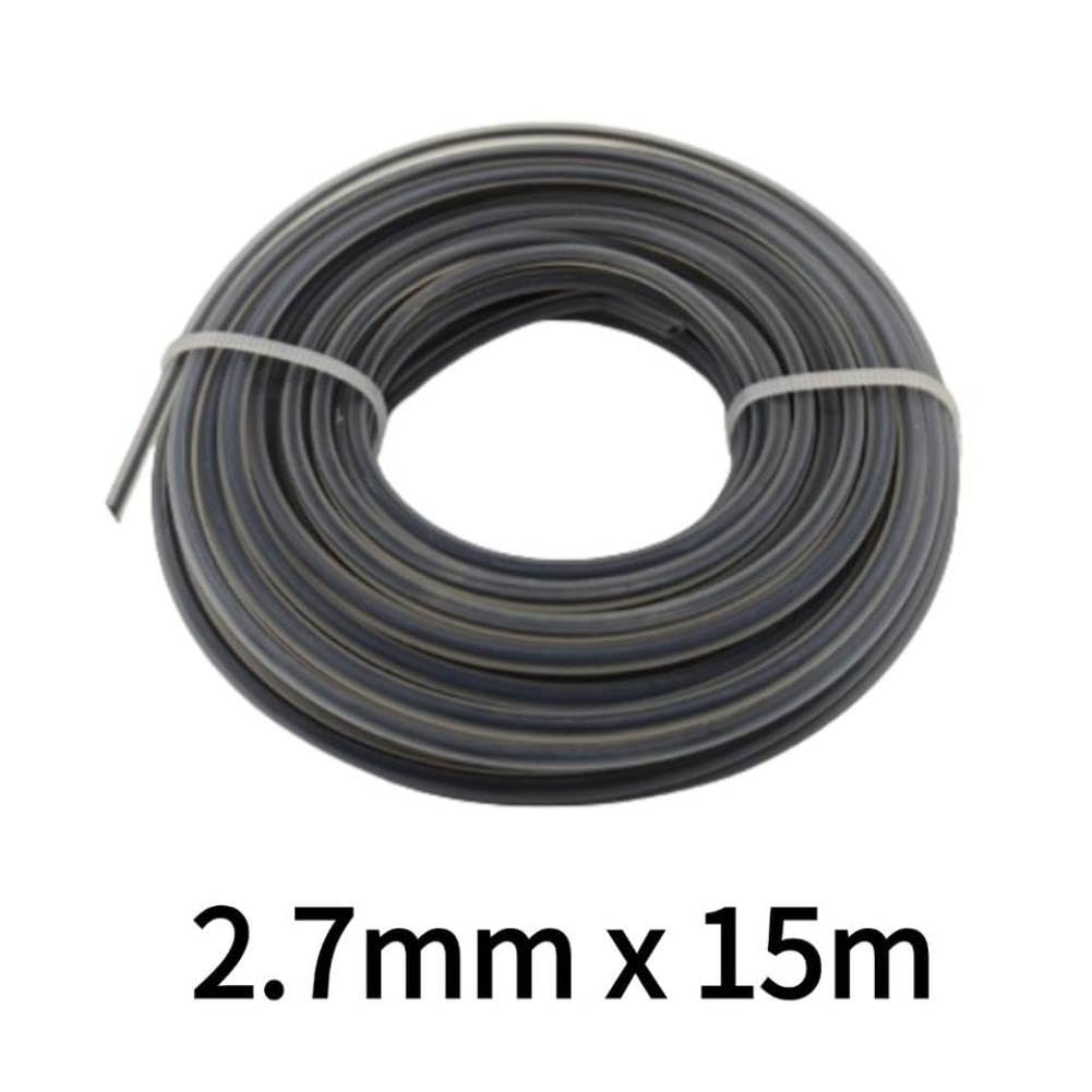 Sostituzione del Filo in Nylon Compatibile con la Testina del decespugliatore a Corda Quadrata per falciatura del Filo Debroussailleuse 2,7/3 mm(3.0mm x 15m-1pc)