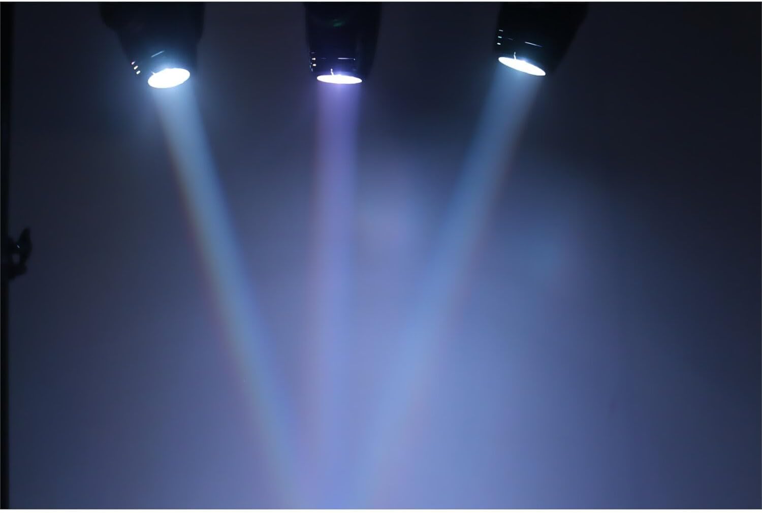 Various colored light beams projected by the LMH250