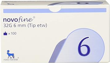 Novofine Needle 0.25 x 6 mm 32 g C100, Pack of 1