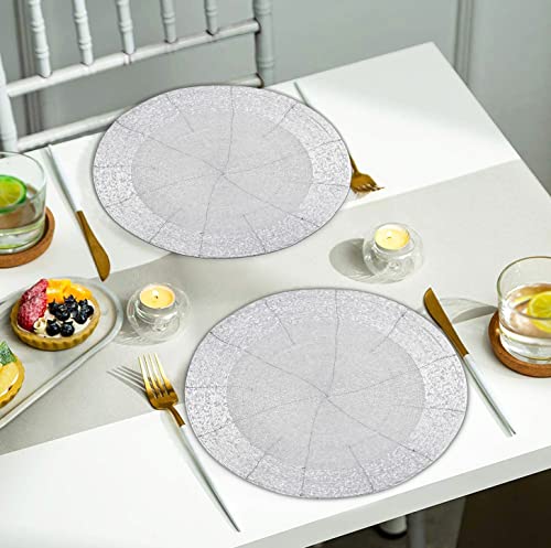 Homebia Designs 76161 Handmade Silver Beaded Placemats Charger 13 Inch Round Set Of 4 thumb #3