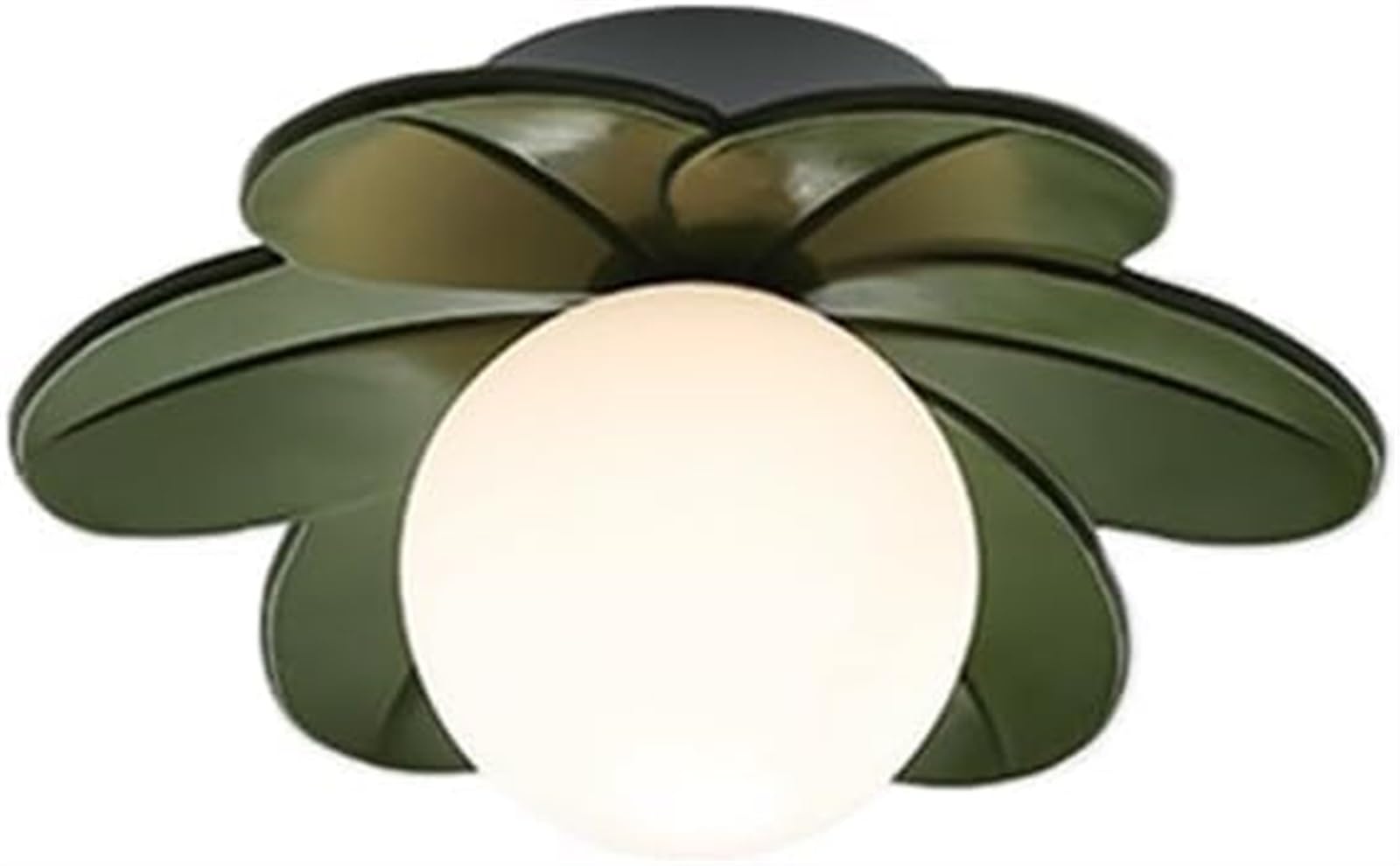 ITOSUI Modern Flower Ceiling Light Fixture Milk Glass Flush Mount Ceiling Light Pink White Hallway Ceiling Light Large Mid Century Close to Ceiling Lamp for Bathroom Porch Corridor Kitchen(White)/