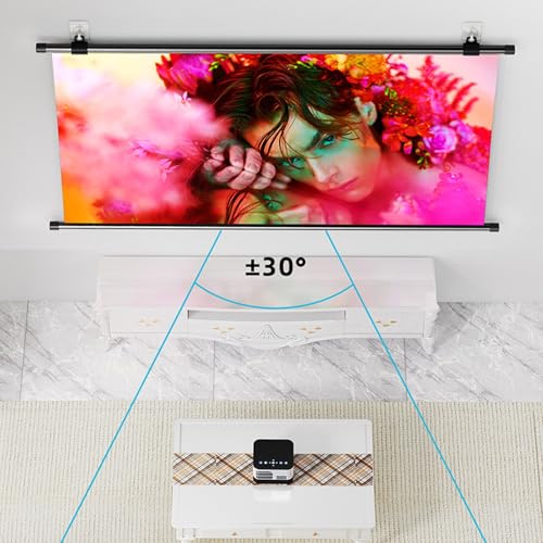 Pantalla retráctil HD 72" 16:9 para proyector miniatura 7