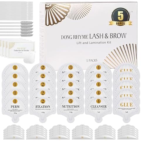 DONG RHYME 2 in 1 Lash Lift Kit and Brow Lamination Kit, Advanced Design Disposable Eyelash Lift Kit, Quick Finish and Long Lasting Professional Eyelash Perm Kit Suitable for Eye Makeup Enthusiast Cover