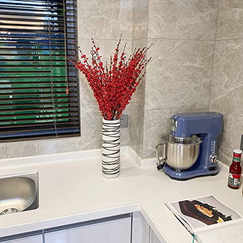 Binduo 10 Pcs 29.5'' Long Stem Artificial Jasmine Flowers Tall Fake Fall Flower Bouquet Faux Jasmine Plants For Hotel Home Farmhouse Office Kitchen Bedroom Wedding Halloween Party Diy Decor（Red） #TOP1