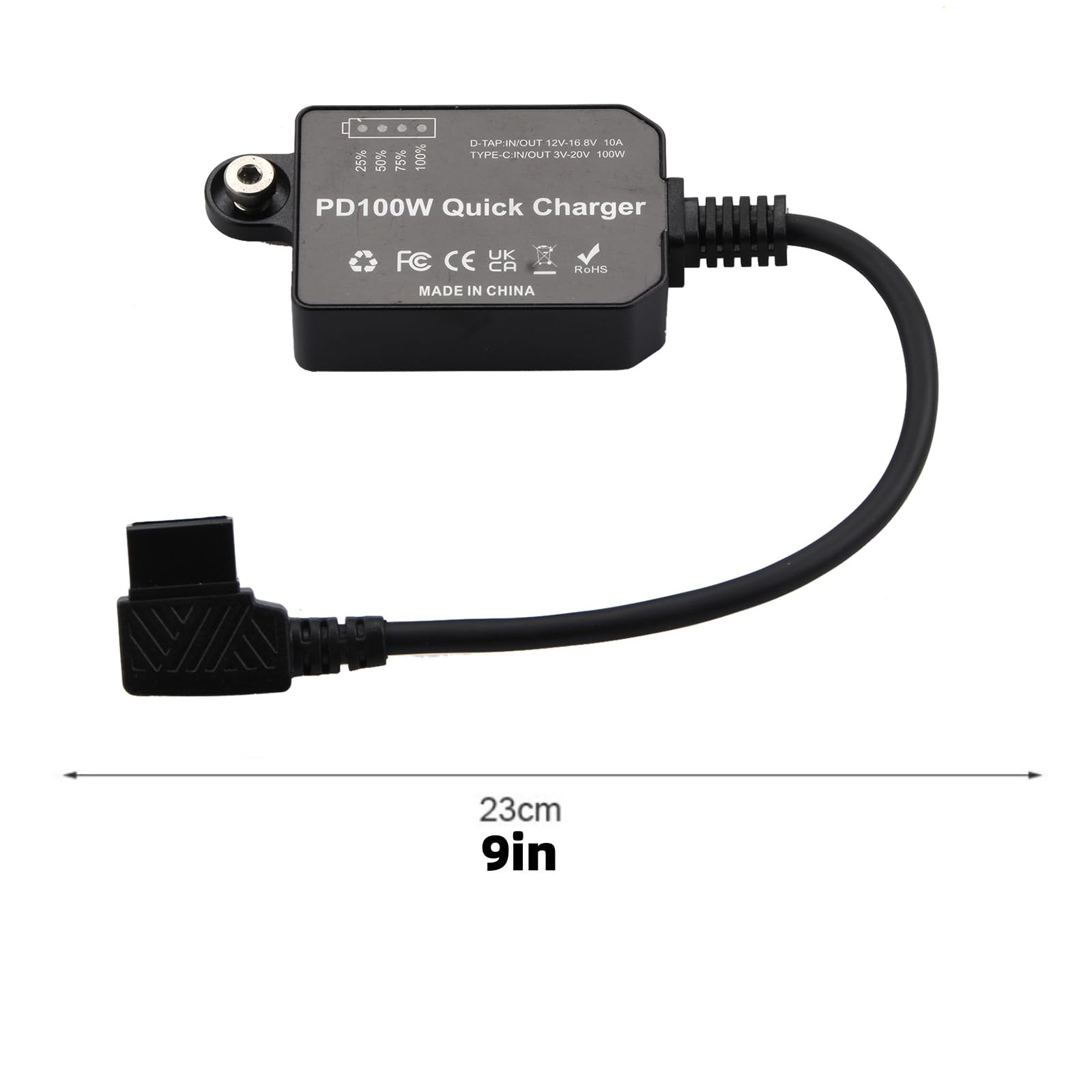 DAGIJIRD D-Tap a USB-C PD 100W Adaptador convertidor de energía para batería de montaje en V