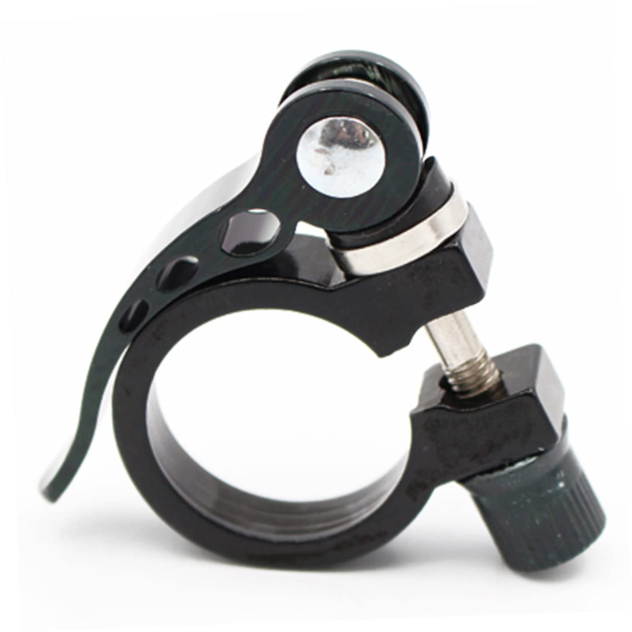 NAMOARLY 31.8mm Aluminum Alloy Quick Release Seatpost Clamp Bike Seatpost Clamp Easy Install for Road Casual Bikes