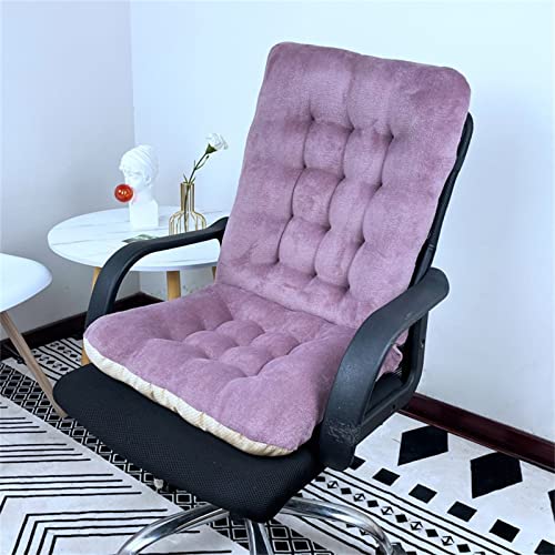 SWECOMZE Plüsch Stuhlkissen,Stuhlauflagen Hochlehner Gartenstuhl Sitzkissen, Niedriglehner Auflage Stuhlauflage Rückenkissen Sitzauflage für Indoor Outdoor (45x100cm,Violett)