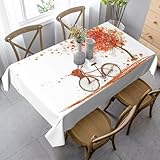 4. Leicht zu reinigen und wiederverwendbar: Diese Tischdecke ist so konzipiert, dass sie leicht zu pflegen ist. Sie kann von Hand oder in der Maschine gewaschen und an der Luft getrocknet werden, um sicherzustellen, dass sie frisch und sauber bleibt und wiederverwendet werden kann.