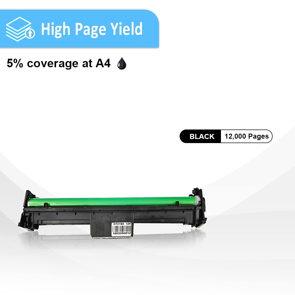 Compatibile Tamburo 19A CF219A Nero per HP LaserJet Pro M102 M102a M102w M104 M104a M104w MFP M130 M130a M130fn M130fw M130nw M132 M132a M132fn M132fp M132fw M132nw M132snw Stampante（12000 Pagine）