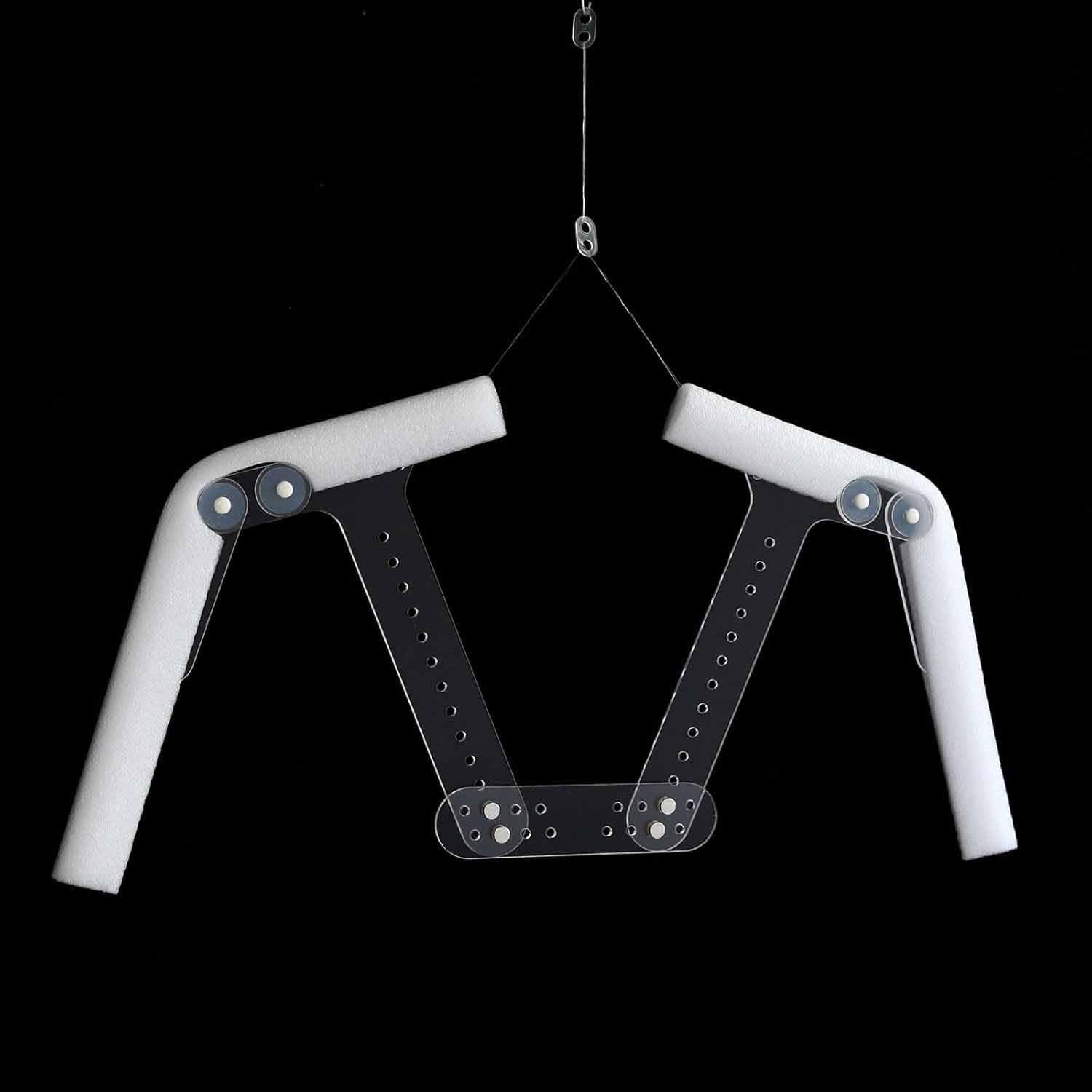 Invisible Hang Acrylic Dress Form, Height Adjustable Mannequin Torso, Jacket Coat Stand Hanger for Hanging Dresses, Shirts, Coats, Suits (Transparent, 1PCS)