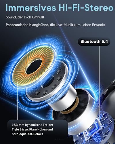 Boytond Ki Übersetzer Kopfhörer, Ai Kopfhörer Übersetzer Echtzeit als Mobiler Übersetzungskopfhörer mit 164 Sprachen, Live Übersetzen für Meetings, Reisen und Business, Titan Schwarz