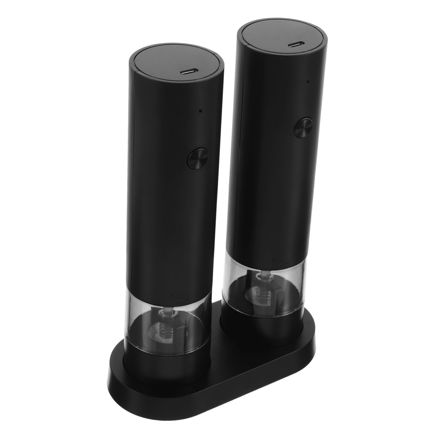 1 Set Automatic Pepper Mills USB Rechargeable Electric Grinder Set Adjustable For Home Cooking And Outdoor Picnics