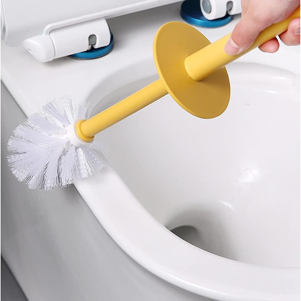 Toilet Bowl Brush with Holder Toilet Brush Holder Household Floor Toilet Cleaning Brush with Cover Bathroom Toilet Long Handle to Dead Ends Soft Hair Cleaning Brushs Set Bathroom Accessories ( Color :