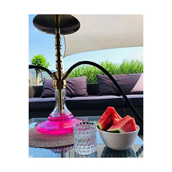 DIAMOND HOOKAH Premium Cape Shisha Set, Wasserpfeife Shisha Edelstahl Komplettset mit 4 Anschlüsse/Schläuche. 18/8… – Bild 6