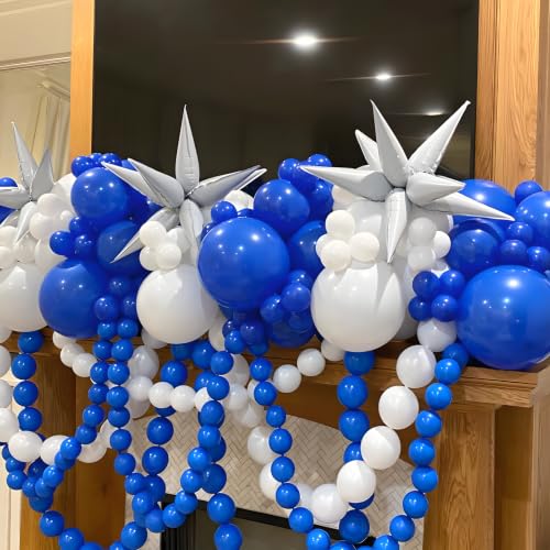 Image of Blue Link Balloons,120Pcs 6Inch Dark Blue Latex Linking Balloons for 4th of July Birthday Baby Shower Wedding Anniversary Graduation Party Decorations