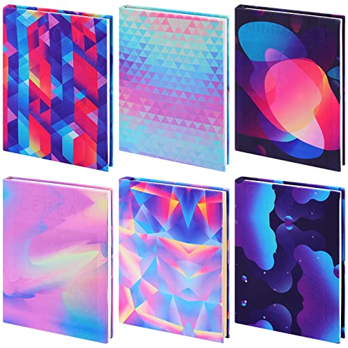 Couverture de livre extensible lot de 6 protège-livre tissu imprimé pour manuel 22,9x27,9 cm