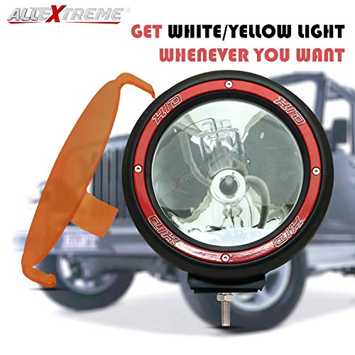 Image of AllExtreme EXC114MC 4 Inch Spot & Flood Beam Fog Light Offroad 1000M Range PVC Housing HID Xenon Driving Lamp for Car SUV Jeep Truck & ATV (45W, Yellow & White, 2 PCS)