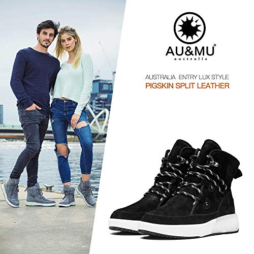 Aumu Taurus Metal Buckle Brass Eyelets Suede Upper Laces Winter Snow Boots Black Size 7 #TOP1