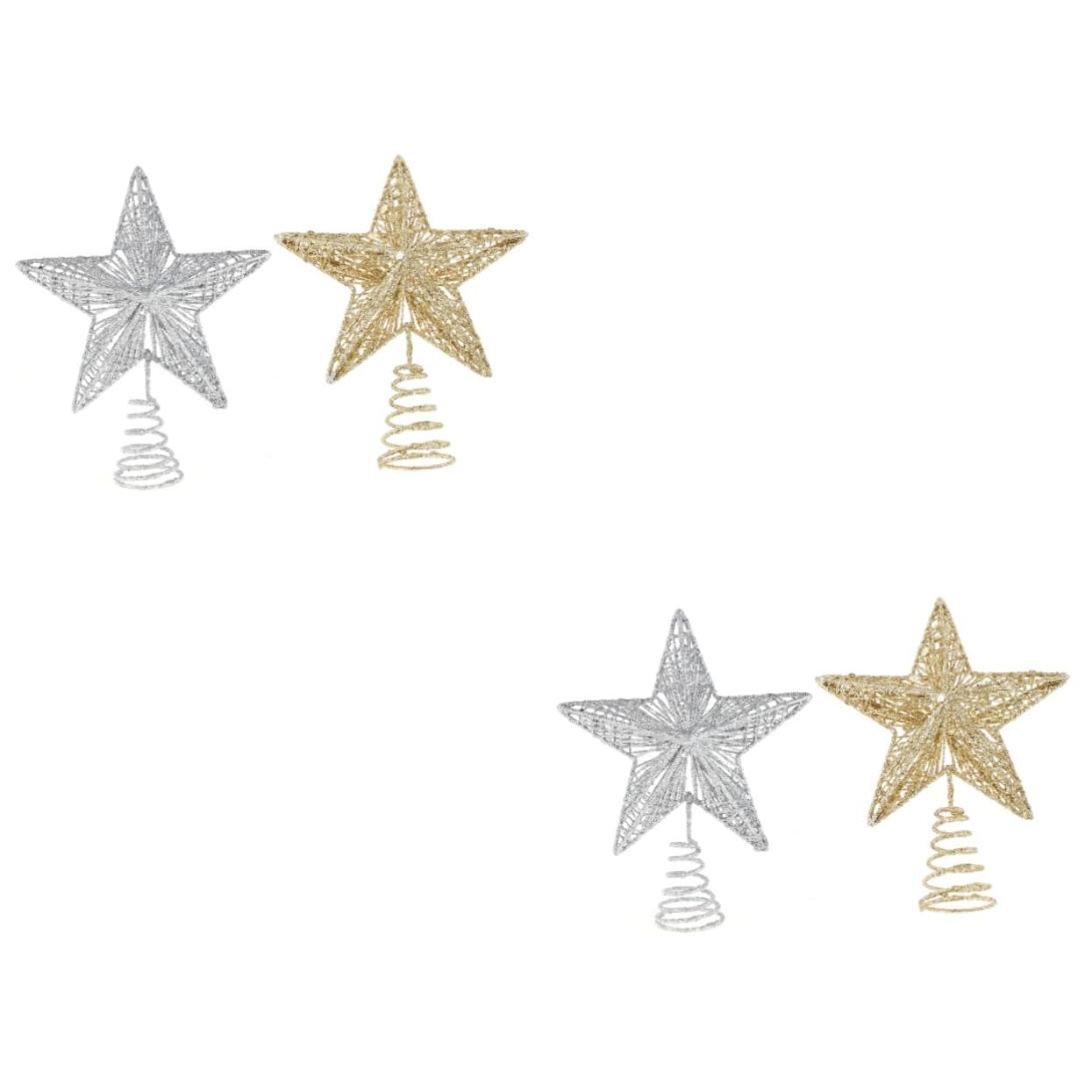 ABOOFAN 4pièces Treetop Star Fer pour Sapin De Noël Et Décoration Élégante pour Fêtes Et Ambiance Festive