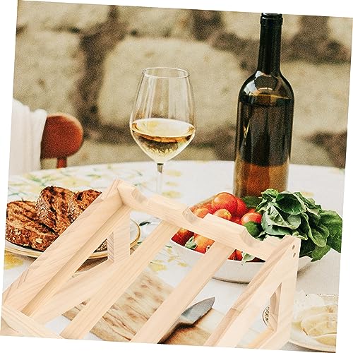 Soporte para botellas de vino de madera elegante y compacto miniatura 5