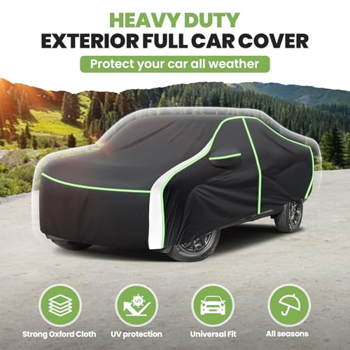Image of Cartist 420d Car Cover Fits for Ford Maverick 2021-2026, All Weather Car Covers Outdoor for Maverick Accessories, Waterproof, with Zipper & Reflective Safety Strips