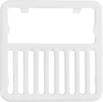 GSW Cast Iron Porcelain Floor Sink Top Grate with Ceramic Surface FS-T1/2, 9-38 x 9-38 x 1-14 - Perfect for Restaurant, Bar, Buffet 12 Size