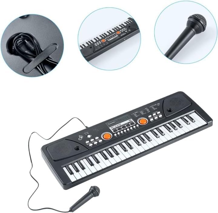 Image of Kids Piano Keyboard 49 Keys with Mic | Electronic Musical Toy for Kids | Learning Piano with Recording, Playback & Demo Songs | Gift for Boys Girls 3-8 Year (Battery Not Included)