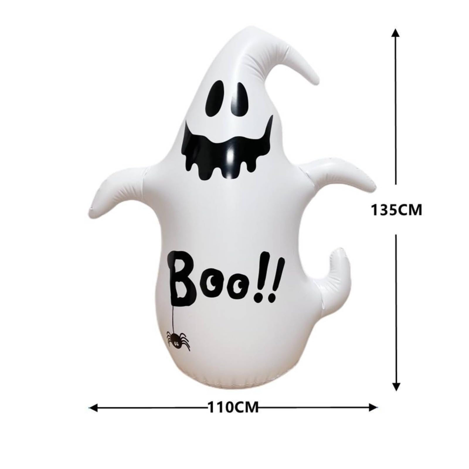 Kompakt Stehauffigur aus PVC | Platzsparende Aufbewahrung, Spielzeug, für Halloween, Leuchtend Weißer Geist