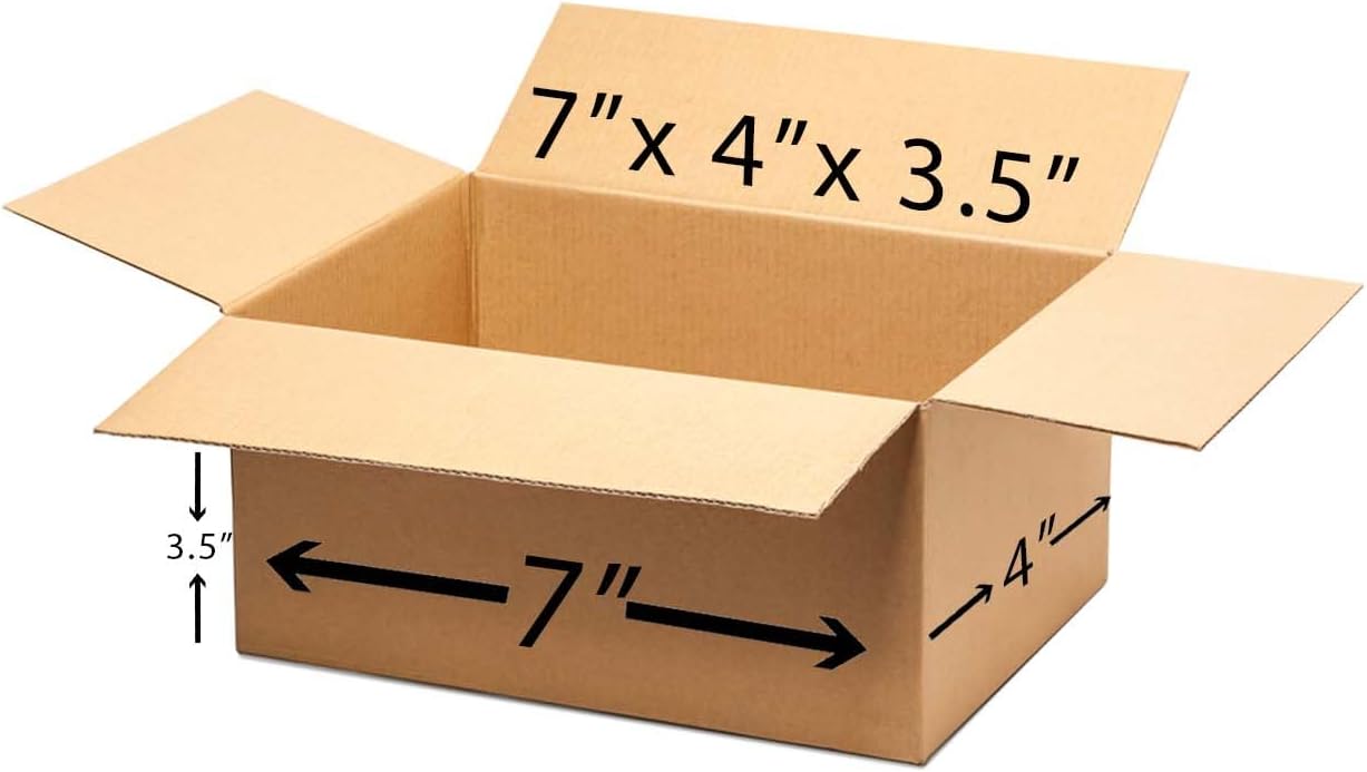 BonKaso 3 Ply Corrugated Boxes for Packaging | 7"x7"x3.5" (Pack of 20) | Brown Cardboard Packing Boxes for Shipping, Moving & Storage | Carton Boxes for Courier & Goods Transportation