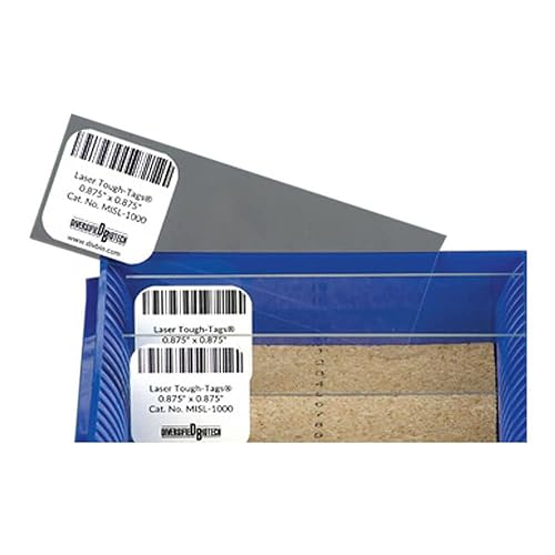 Diversified Biotech Tough-Tags MISL-1000 - Etiqueta deslizante para microscopio, 0.875 pulgadas de largo x 0.875 pulgadas de ancho, color blanco