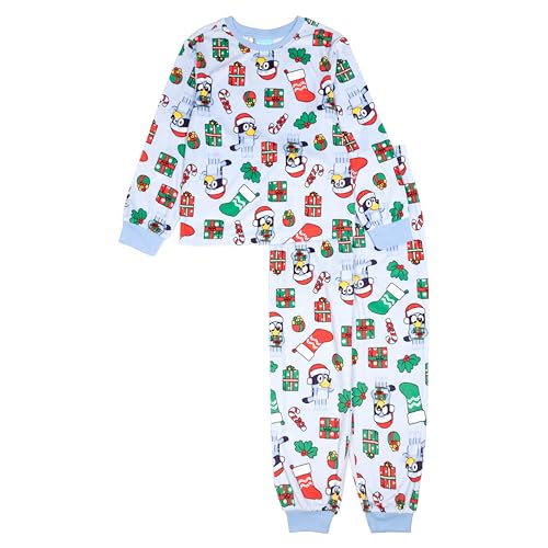 Bluey Kids' 2-Piece Loose-fit Pajama Set, Matching Family Holiday Pajamas, Soft & Comfortable, FAM_BLUEY GIFTS, 3T