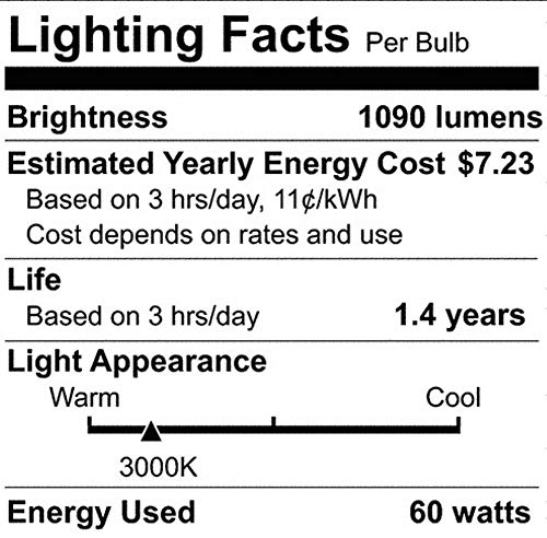 Satco S2248 60 Watt (75 Watt) 1090 Lumens Par38 Halogen Flood 30 Degrees Clear Light Bulb, Dimmable #TOP1