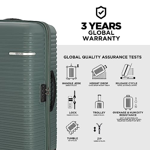 Image of American Tourister Liftoff 3PC Set Polypropylene (PP) Hard 8 Wheels Spinner Luggage 49cms /Suitcase /Trolley Bag for Travel (Olive)