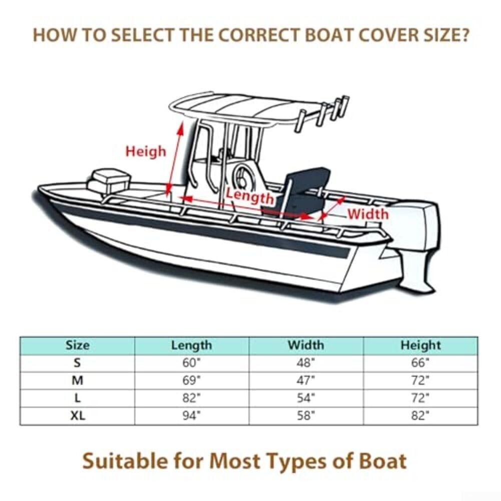 Funda para consola central T-Top, 1 paquete, funda para consola superior en T para barco, tela Oxford impermeable, protección contra el sol, lluvia, polvo, ajuste seguro para uso marino y exterior