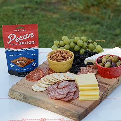 Pecan Nation All Natural Unsalted Pecan Halves 4 Oz., No Preservatives, Antioxidant-Rich, Low Carb, Healthy Nut Snack For Adults And Kids #TOP4