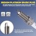 Iridium Platinum Spark Plugs 92422 Compatible with Hyundai 2011-2017 Sonata 2013-2018 Sonata FE Sport Kia 2011-2018 Optima 2011-2020 Sportage L4 2.0L 2.4L Replacement for SILZKR8E9G Pack of 4