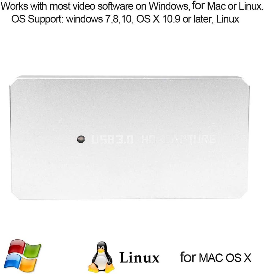 USB 3.0 HD Capture Card Video Game Recorder 1080P Live Streaming Converter Plug and Play for Xbox One PS3 PS4 WII U