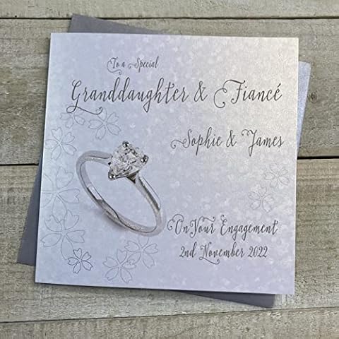 Personalised Engagement Card for Granddaughter & Fiancé Cover