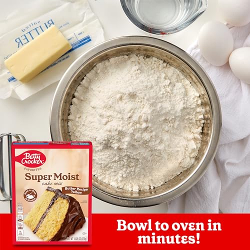 Image of Betty Crocker Butter Recipe, Super Moist, Yellow Cake Mix, 13.25 oz