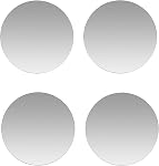 Cell Phone Metal Plates for Magnetic Car Mount, Wall, Phone Holder. Replacement Set of 4 Silver Round Iron Discs for Magnet Mount. 3M Adhesive Thin Steel Phone Case Back Magnet Stickers 4 Pack