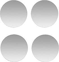 Cell Phone Metal Plates for Magnetic Car Mount, Wall, Phone Holder. Replacement Set of 4 Silver Round Iron Discs for Magnet Mount. 3M Adhesive Thin Steel Phone Case Back Magnet Stickers 4 Pack.