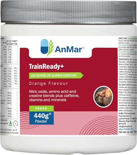 AnMar TrainReady+ Pre Workout Powder Orange Flavour 440g