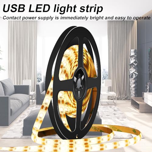 Tira LED USB 100 cm luz cálida 3000K flexible miniatura 2