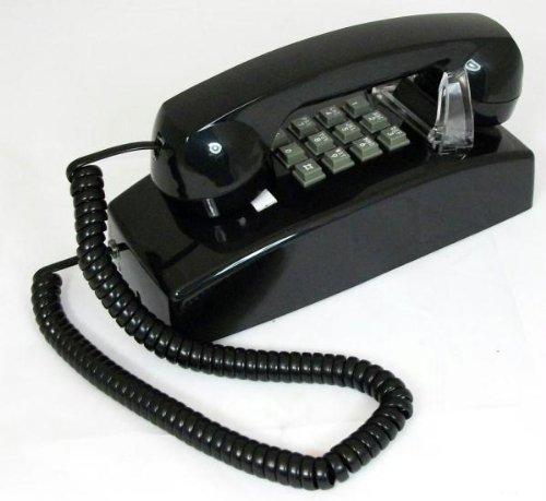 Cortelco 255400 Vba 20md Mini Wall Phone Value Line Black Tone Dial Single Gong Ringer