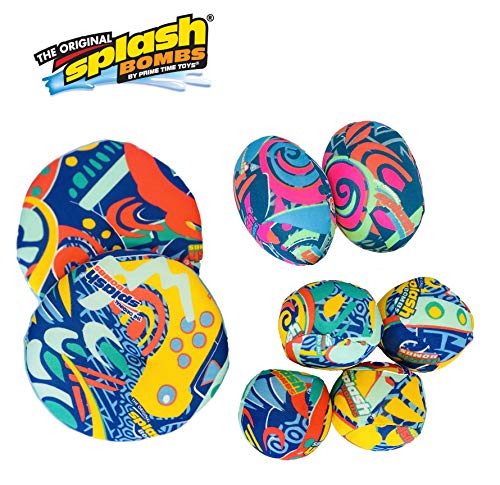Splash BombsÂ® Combo Pack 2-Pack (4 Splash Balls, 2 Splash Footballs, 2 Splash Flying Disc) by Prime Time Toys