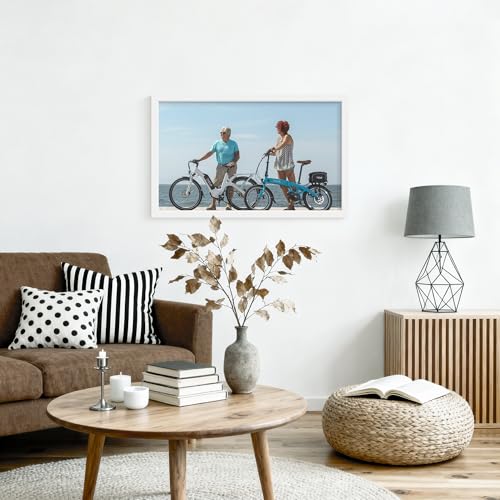 Image of DUENPY 18x30 Picture Frame 4x6 Collage Picture Frame Displays Eighteen 4x6 inch Photos Collage Wall Decor Wall Hanging White