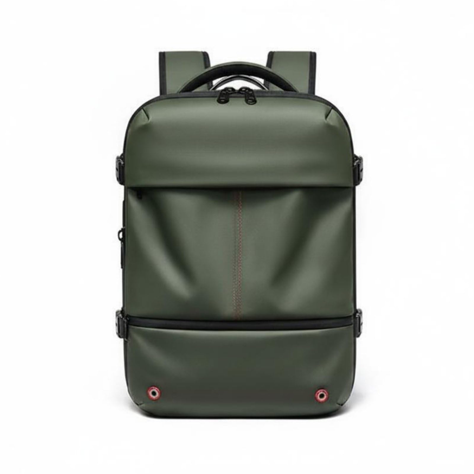 Zaino da Viaggio Donna Zaino Borsa Valigia Trolley con Scomparto Portatile 40cm Espansione Bagaglio Gestione Cavi USB, Verde, Verde Militare Piccolo, 16 Pollici