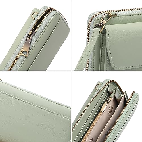 Image of GOIACII Phone Card Wallet RFID Blocking Ladies Purse Crossbody Bags for Women