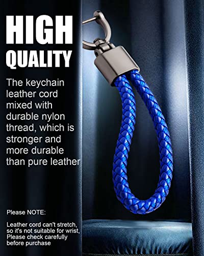 Car Keychain Key Chain Keyring - Tpu Leather Family Premium Durable Present Gift For Man And Woman Fit All Cars Blue #TOP1