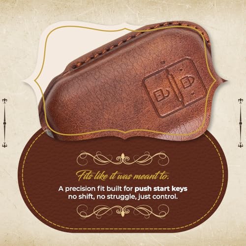 Image of keyzone dual leather key cover for Swift, DZire, Baleno, Ertiga, Grand Vitara, Brezza, Fronx, Jimny XL6, Ignis, Glanza, Urban Cruiser Hyryder, Rumion 2 button smart key